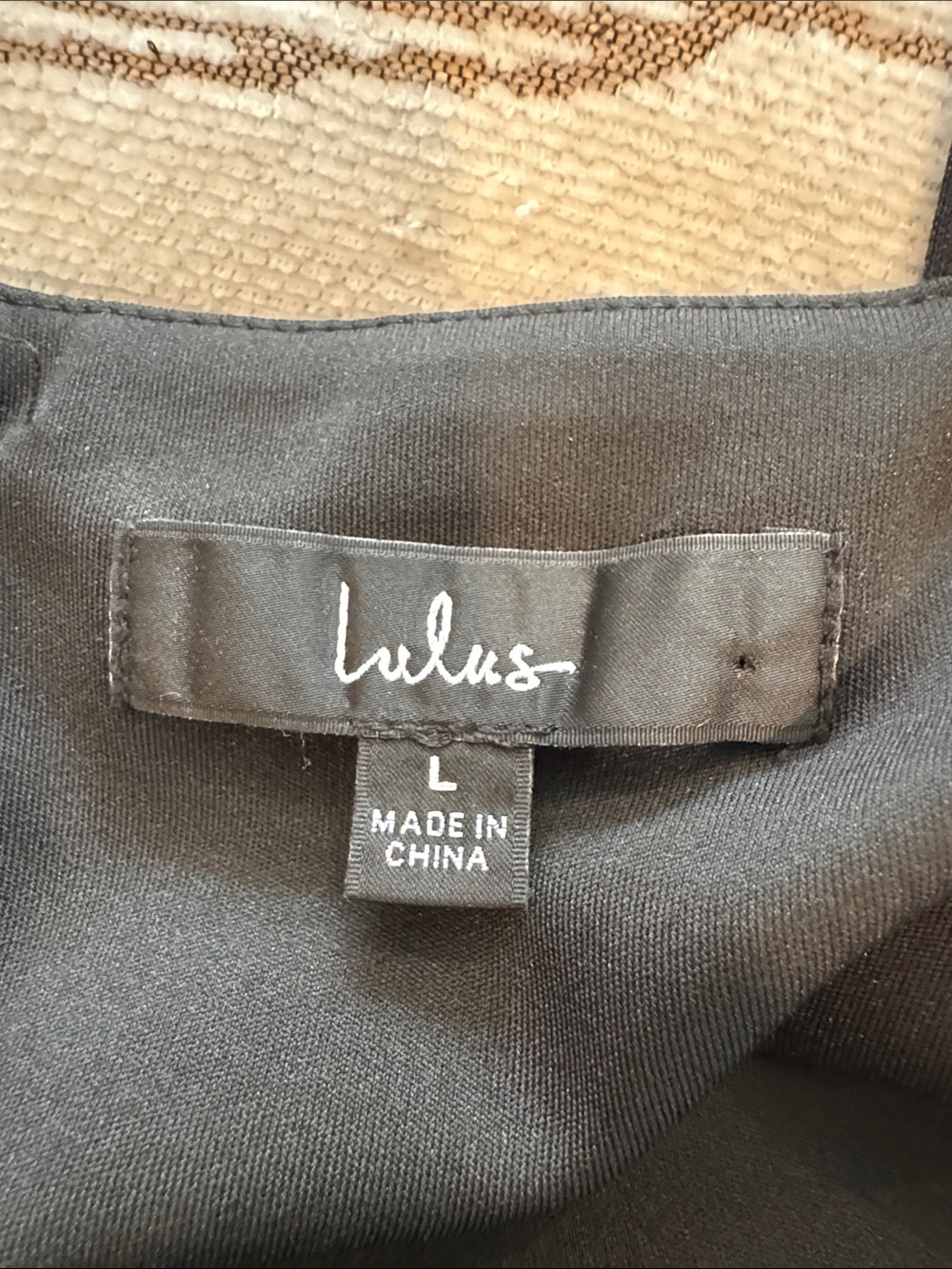 Lulu's Black Rhinestone-Edge Mini Dress - Picture 3 of 3
